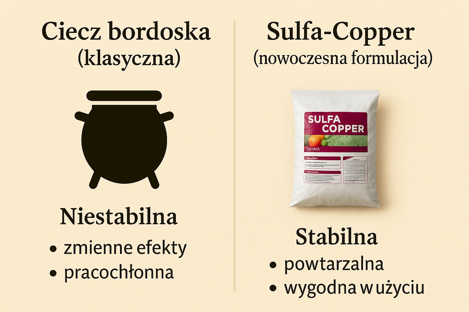 Porównanie cieczy bordoskiej i Sulfa-Copper – stabilność, powtarzalność, wygoda